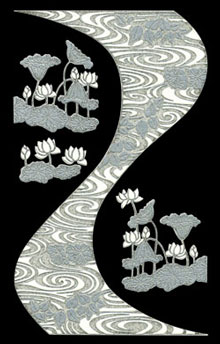 K069 river with lotus silver